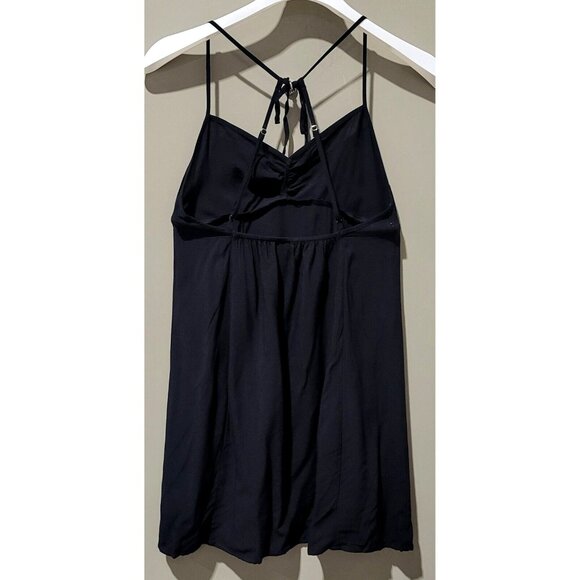Wild Fable Solid Black 100% Rayon Sleeveless Fit & Flare Mini Dress -- Small 4/6 - Picture 5 of 8